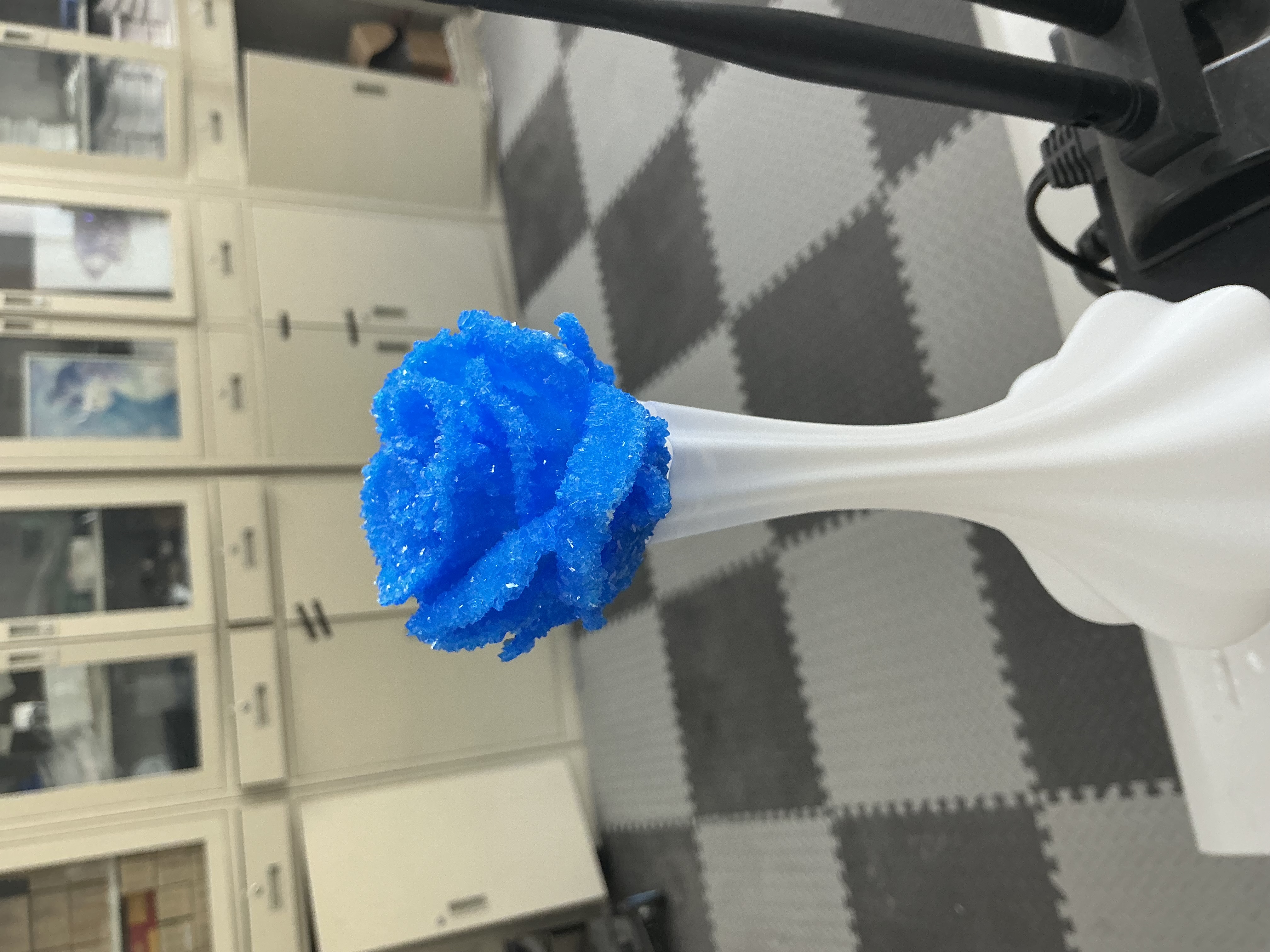 Copper sulfate crystalline flower